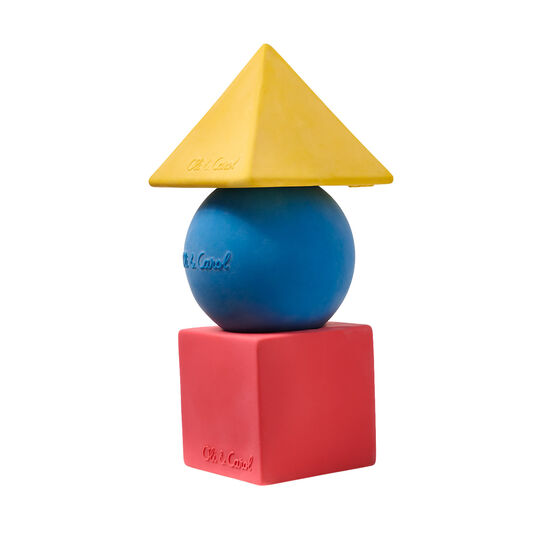 Bauhaus inspired geometric teether blocks